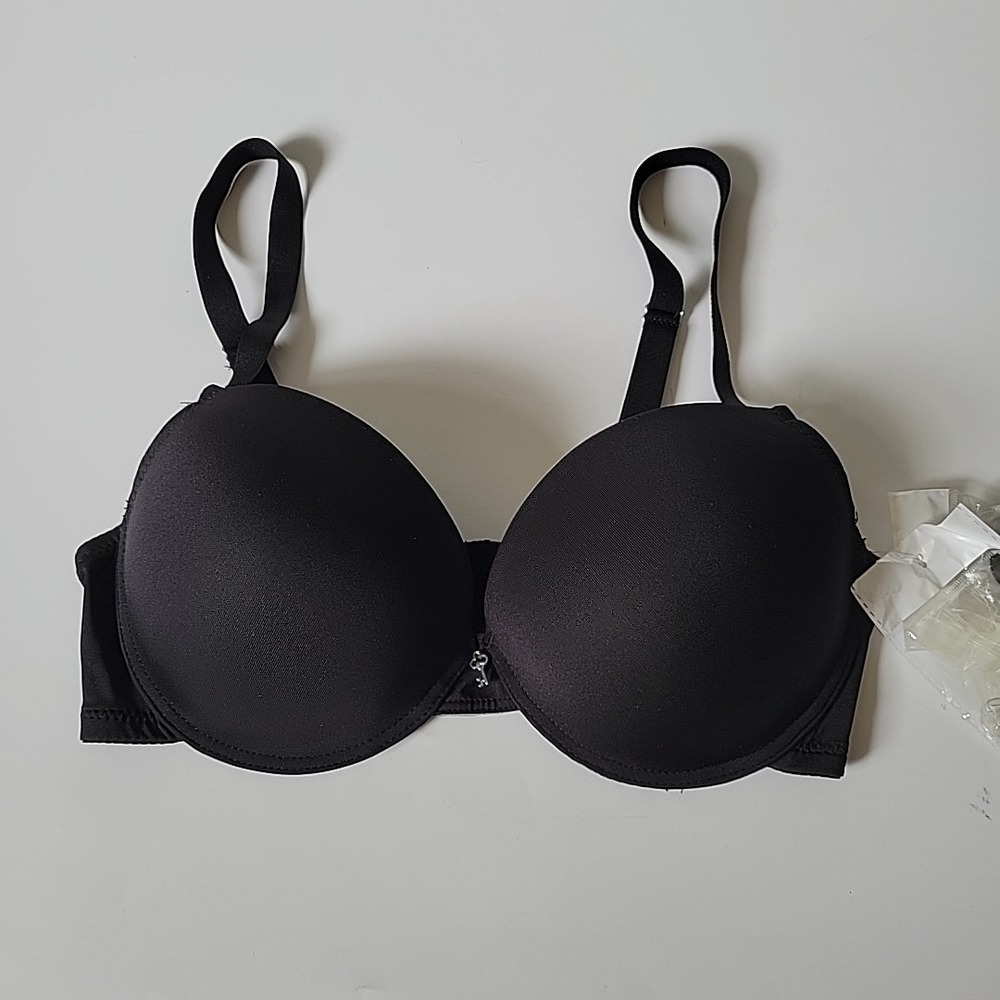 Rhonda Shear Va Va Voom Convertible Push Up‎ Bra 34DD Black 81985 Basic Neutral